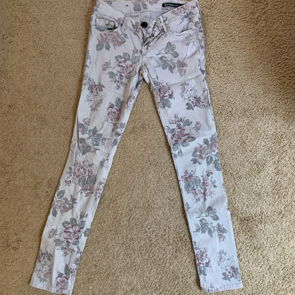 Designer floral jeans